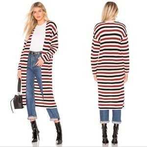 Tularosa Presley Striped Duster Knit Cardigan Size Large